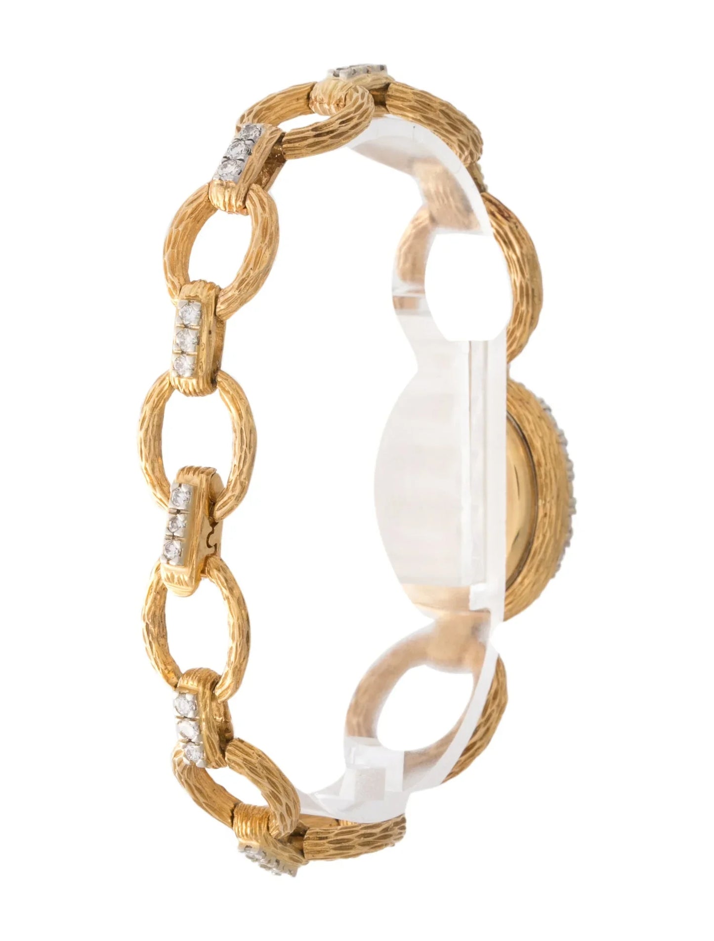Mathey-Tissot Vintage 18K Gold Oval Link Watch