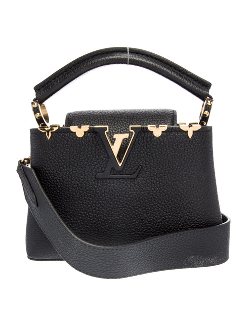 Capucines Mini en cuir Taurillon avec fleur