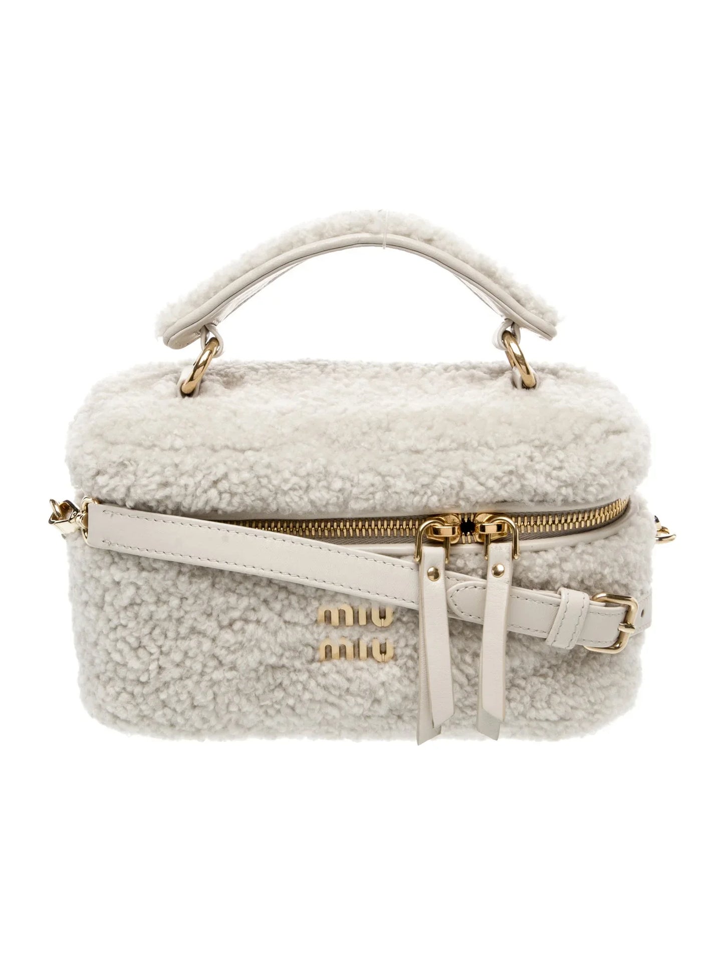 Shearling Top Handle Bag