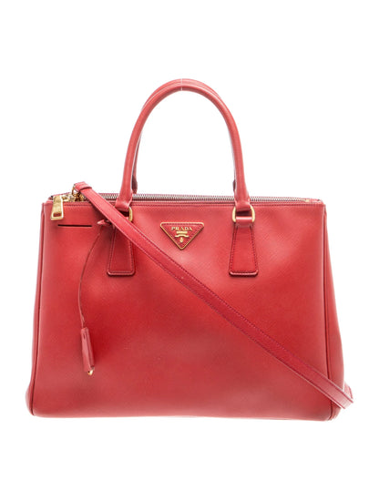 Saffiano Lux Leather Galleria Double Zip Large