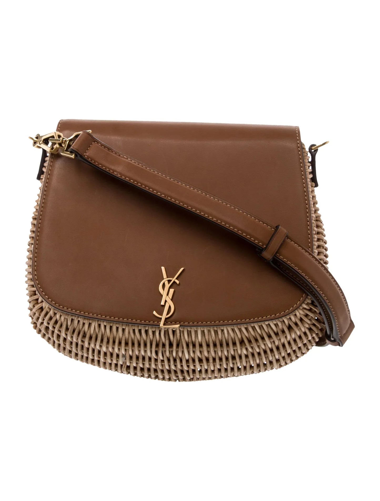 Leather Voltaire Leather- Trimmed Shoulder Bag Small 2025