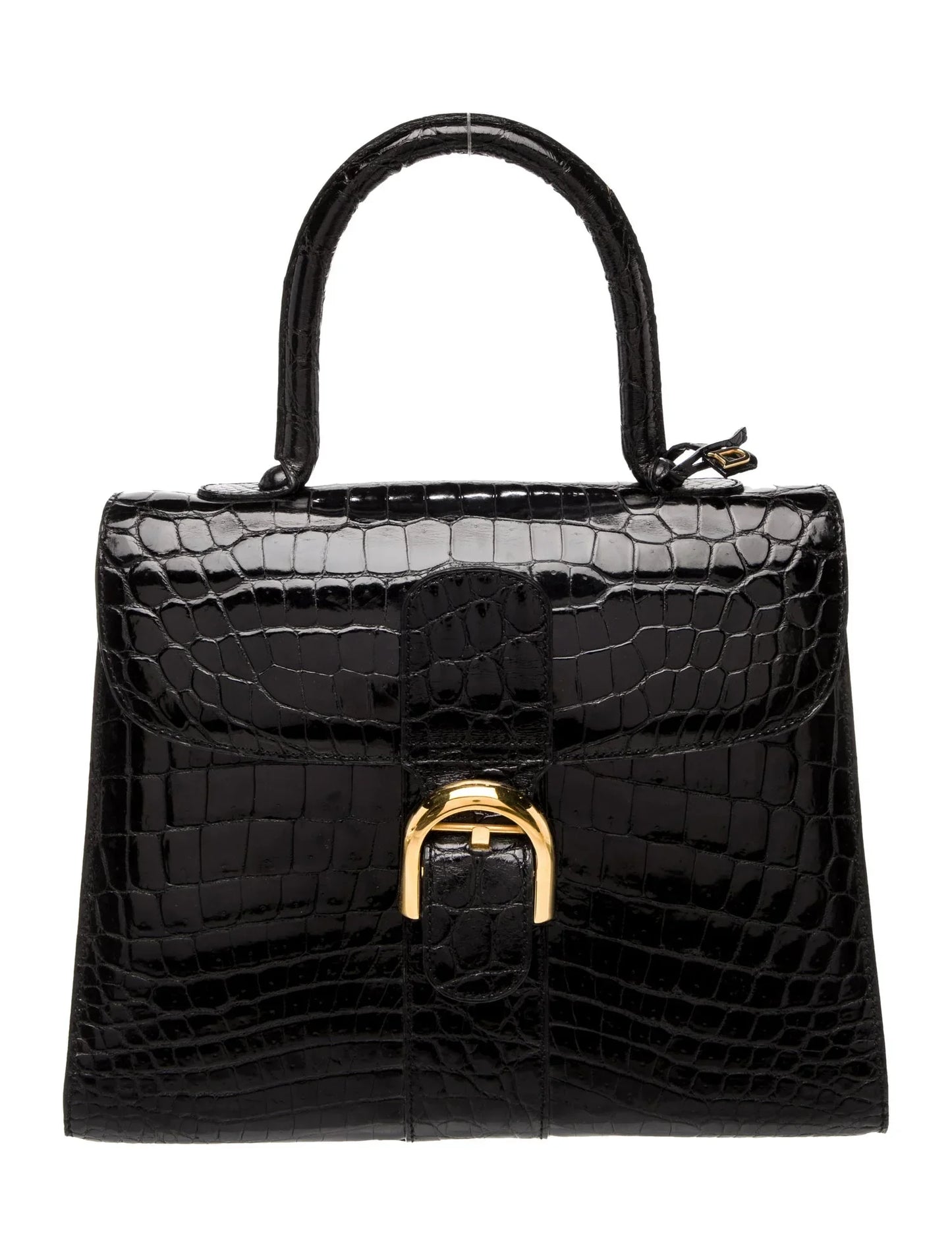Crocodile Top Handle Bag MM Vintage