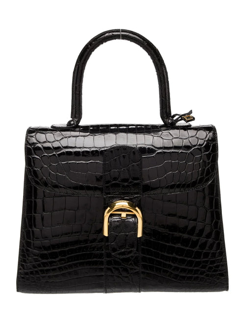 Crocodile Top Handle Bag MM Vintage