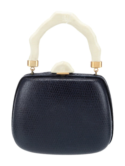 Lizard Top Handle Bag Mini Vintage