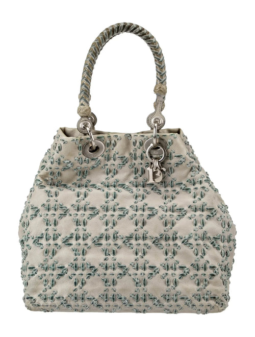 Sac à poignée supérieure Cannage avec dentelle cousue