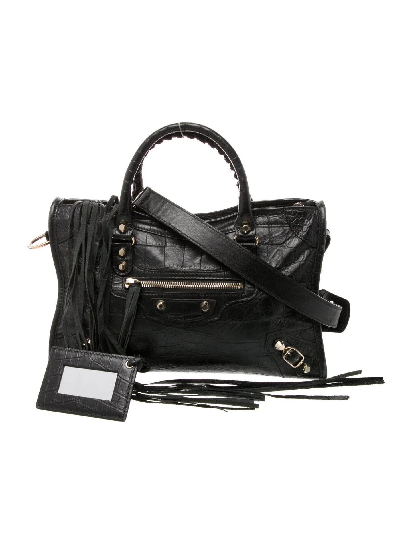 Sac City en cuir gaufré style motocross