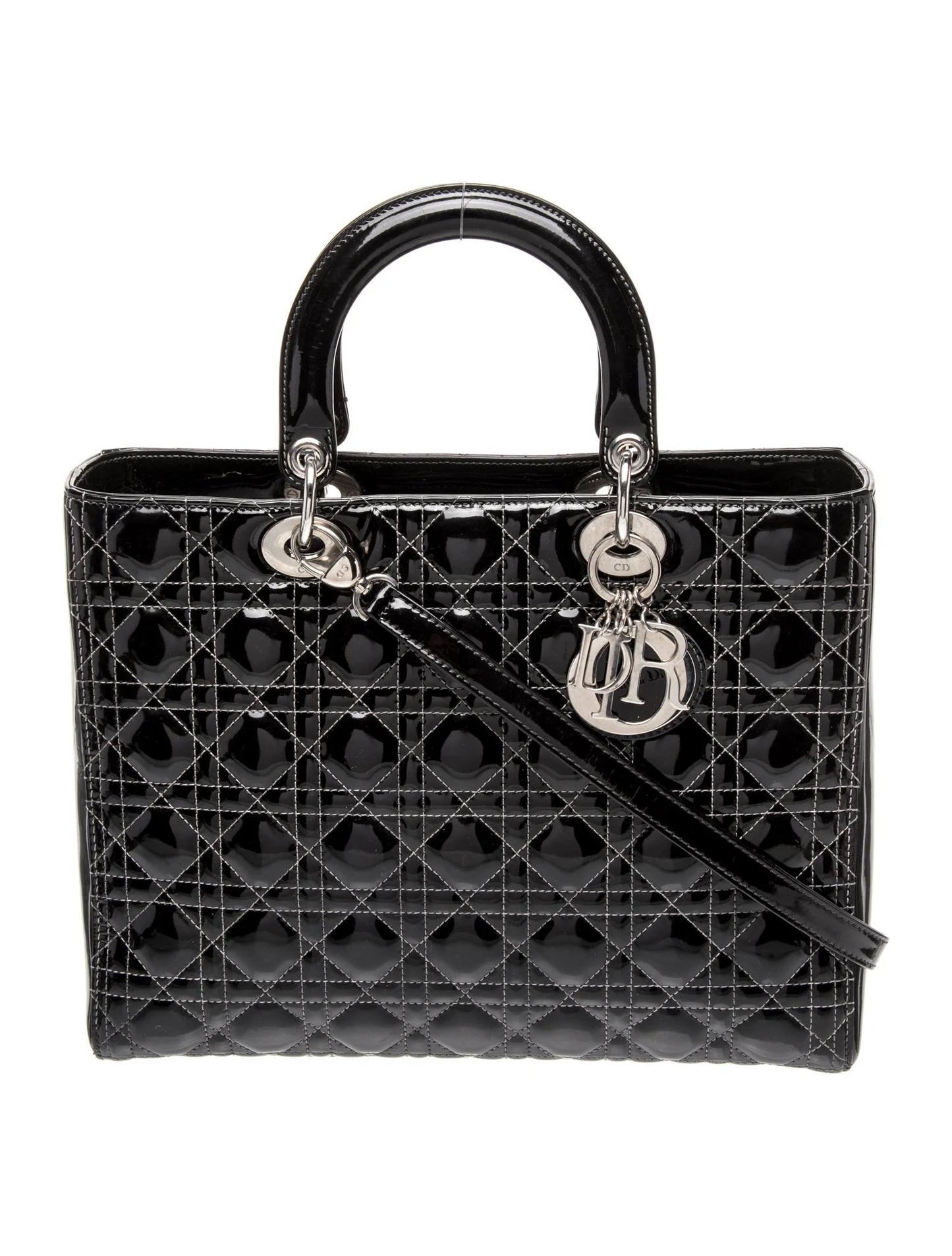 Patent Leather Top Handle Bag