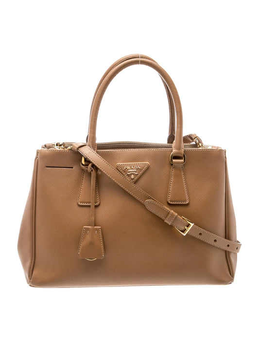 Saffiano Leather Galleria Double Zip Medium