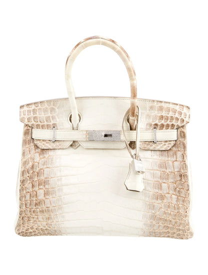 Cocodrilo Nilótico Mate 18K Diamante Himalayan Birkin 30