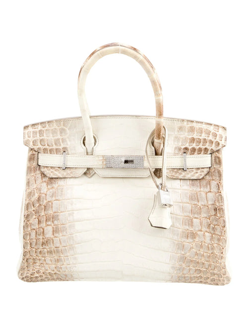 Cocodrilo Nilótico Mate 18K Diamante Himalayan Birkin 30