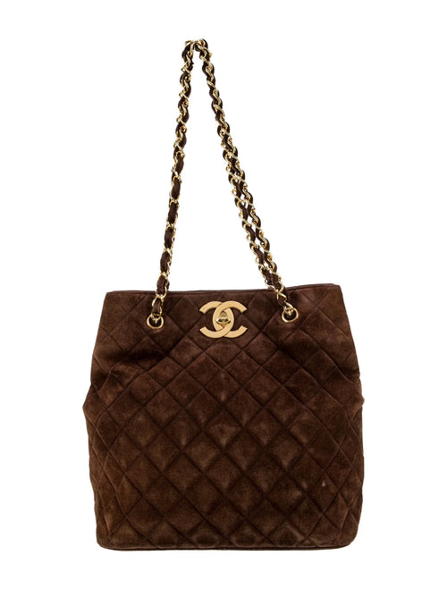 Suede CC Quilted Tote
