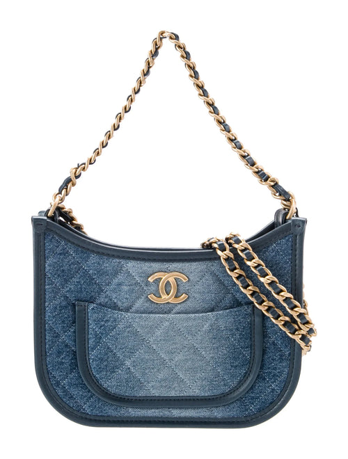 Bolso hobo Chanel de denim acolchado