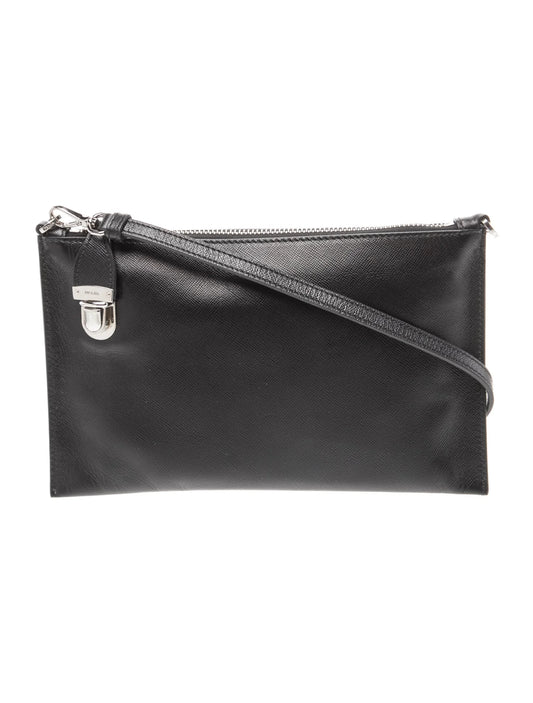 Saffiano Lux Leather Shoulder Bag