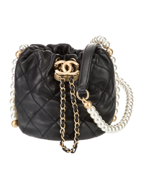 Mini About Pearls Bucket Bag