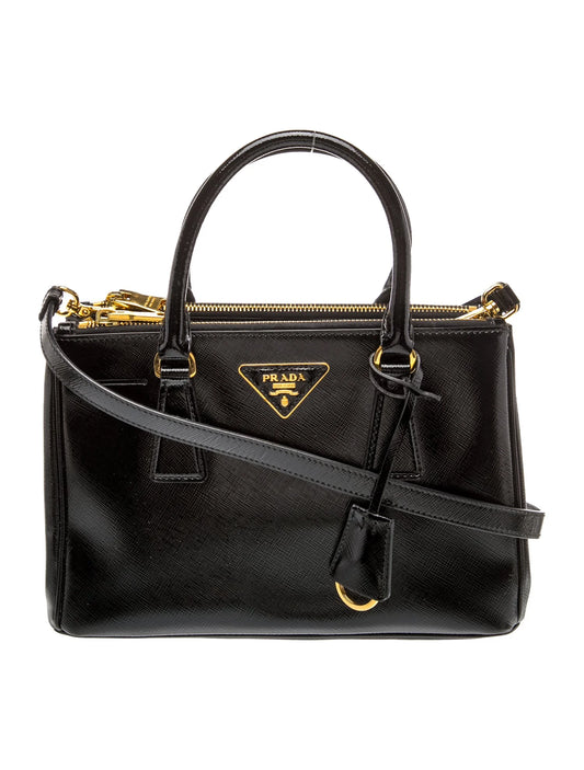 Saffiano Vernice Leather Top Handle Bag