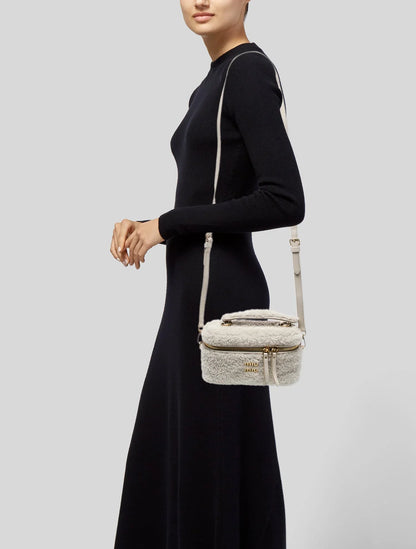 Shearling Top Handle Bag