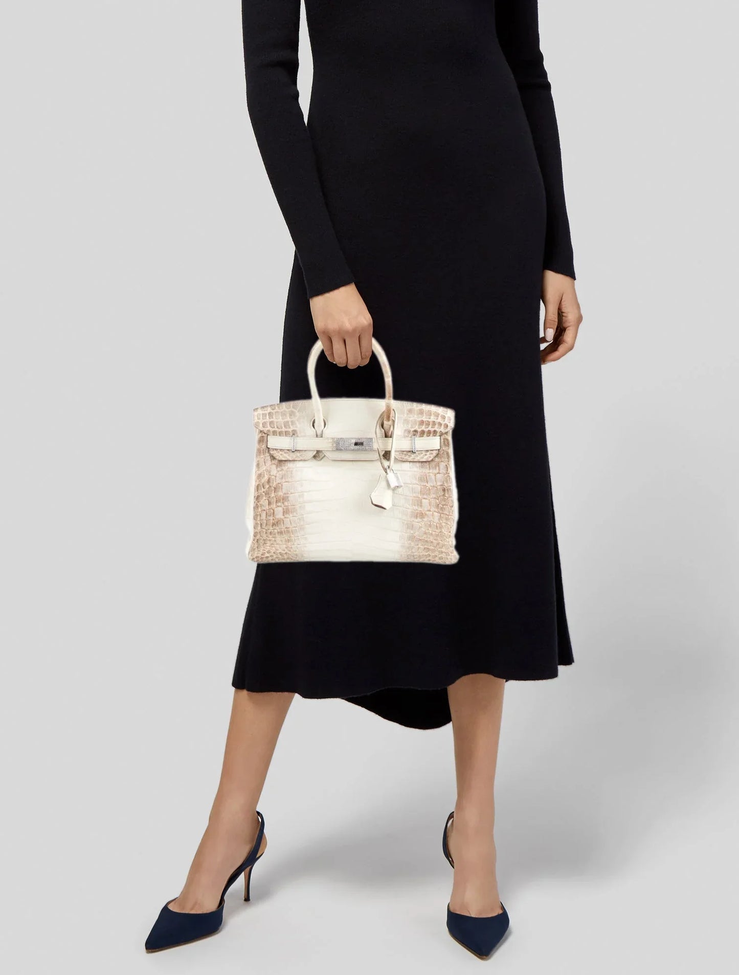 Cocodrilo Nilótico Mate 18K Diamante Himalayan Birkin 30