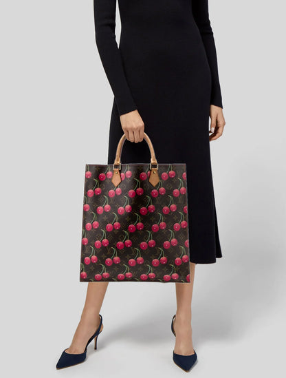 Sac Plat vintage Monogram Cerises