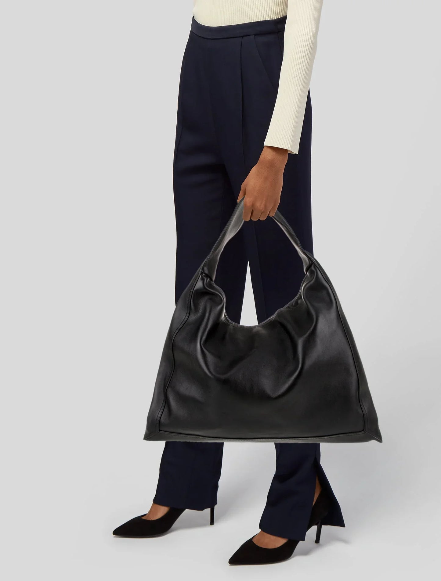 Bolso Holgado Grande de Piel