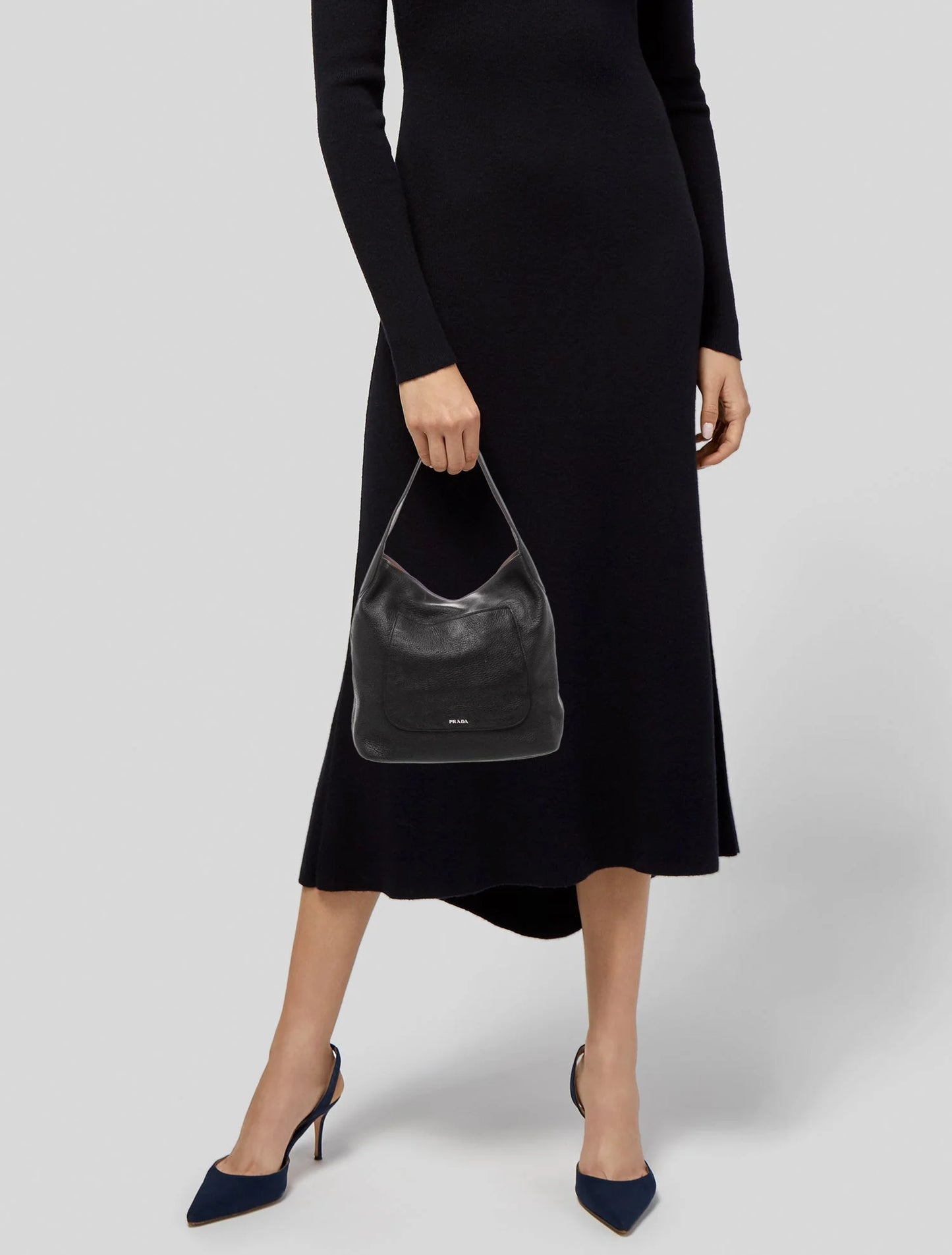 Vitello Daino Leather Shoulder Bag