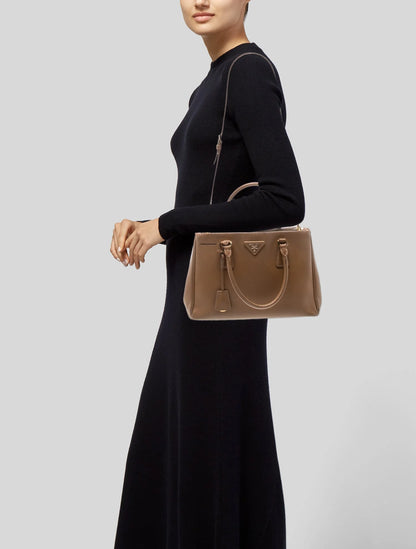 Saffiano Leather Galleria Double Zip Medium