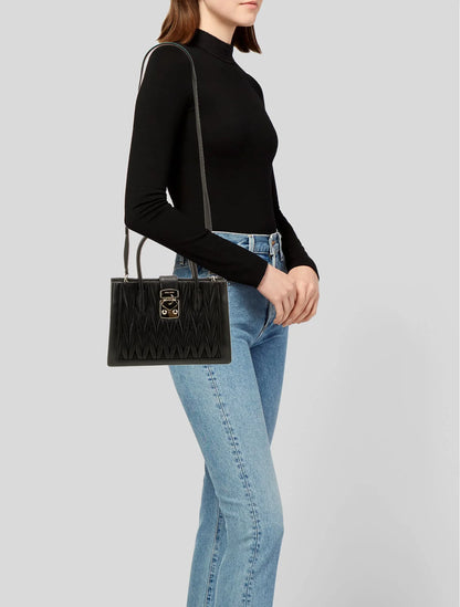 Leather Top Handle Bag