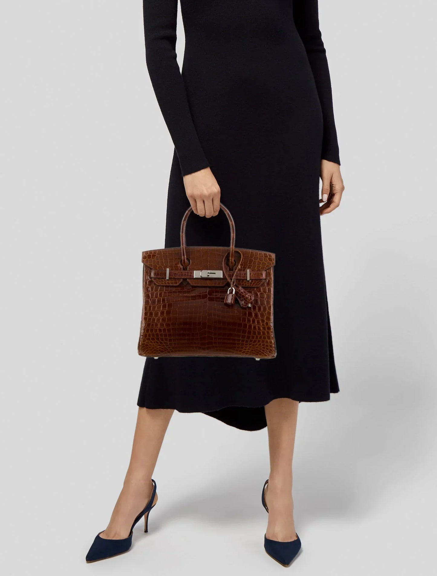 Birkin 30 de cocodrilo del Nilo brillante