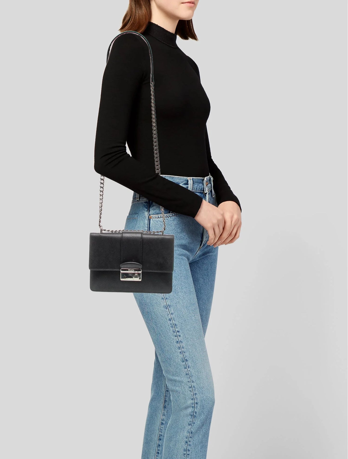 Saffiano Leather Crossbody Bag Small