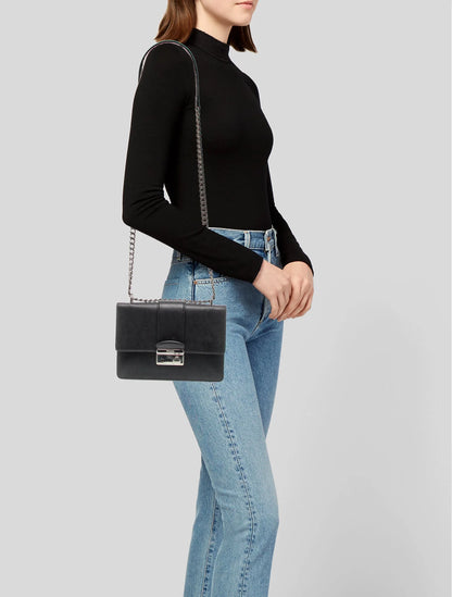 Saffiano Leather Crossbody Bag Small