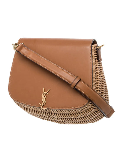 Leather Voltaire Leather- Trimmed Shoulder Bag Small 2025