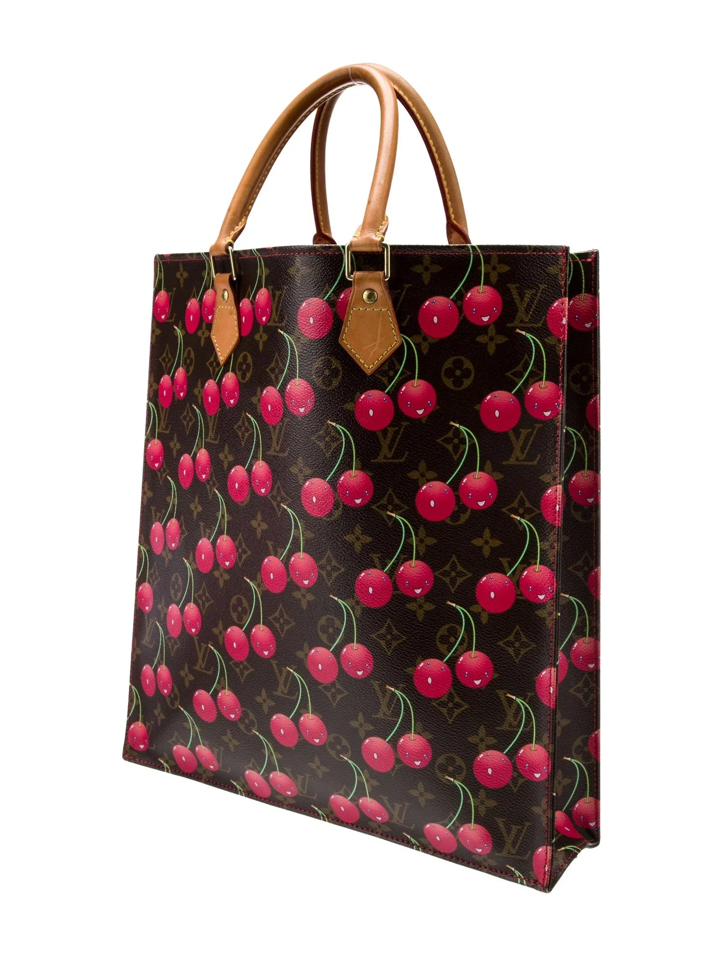 Sac Plat vintage Monogram Cerises