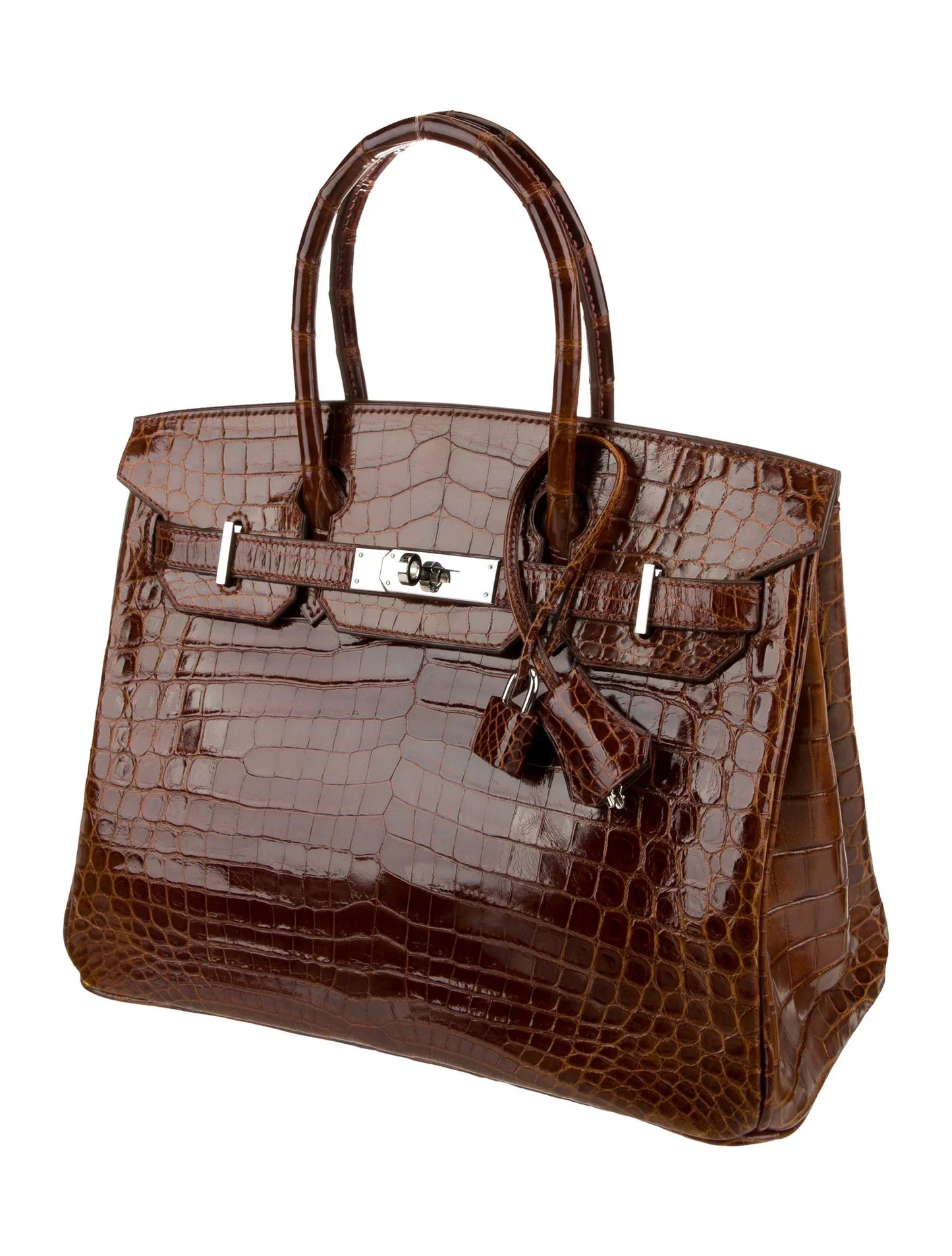 Birkin 30 de cocodrilo del Nilo brillante