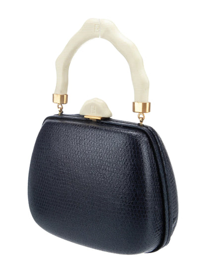 Lizard Top Handle Bag Mini Vintage