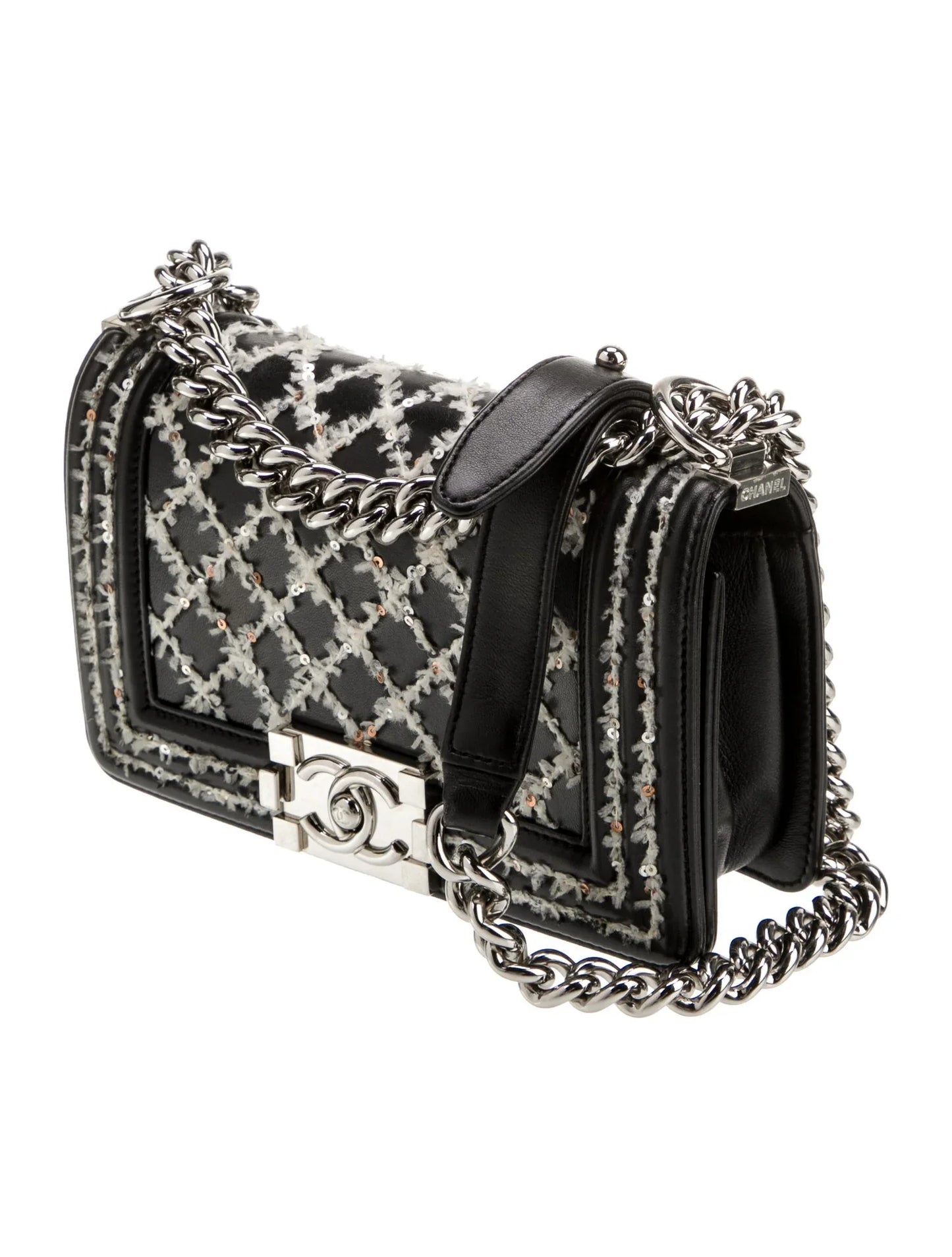 Small Sequin Stitch Boy Bag