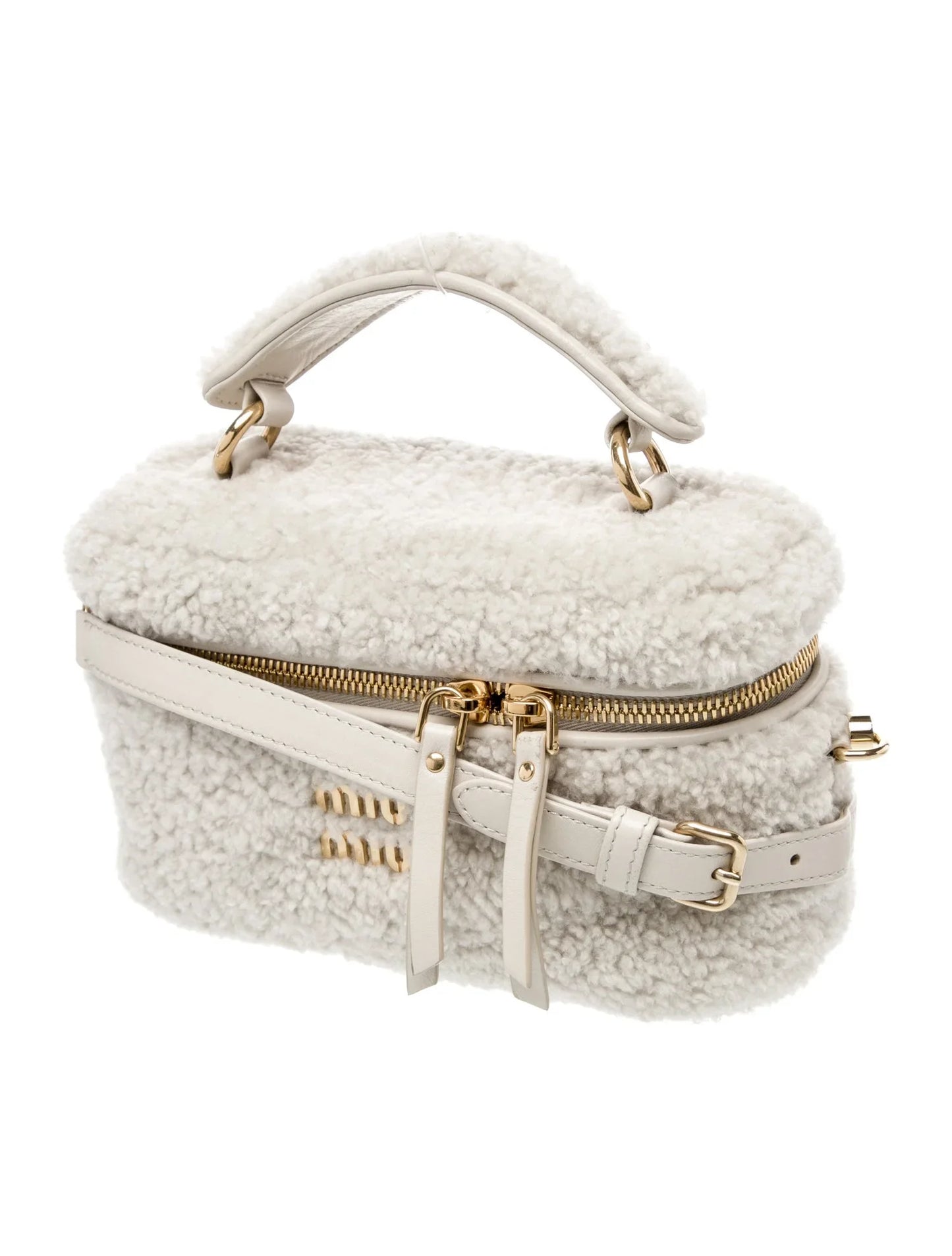 Shearling Top Handle Bag