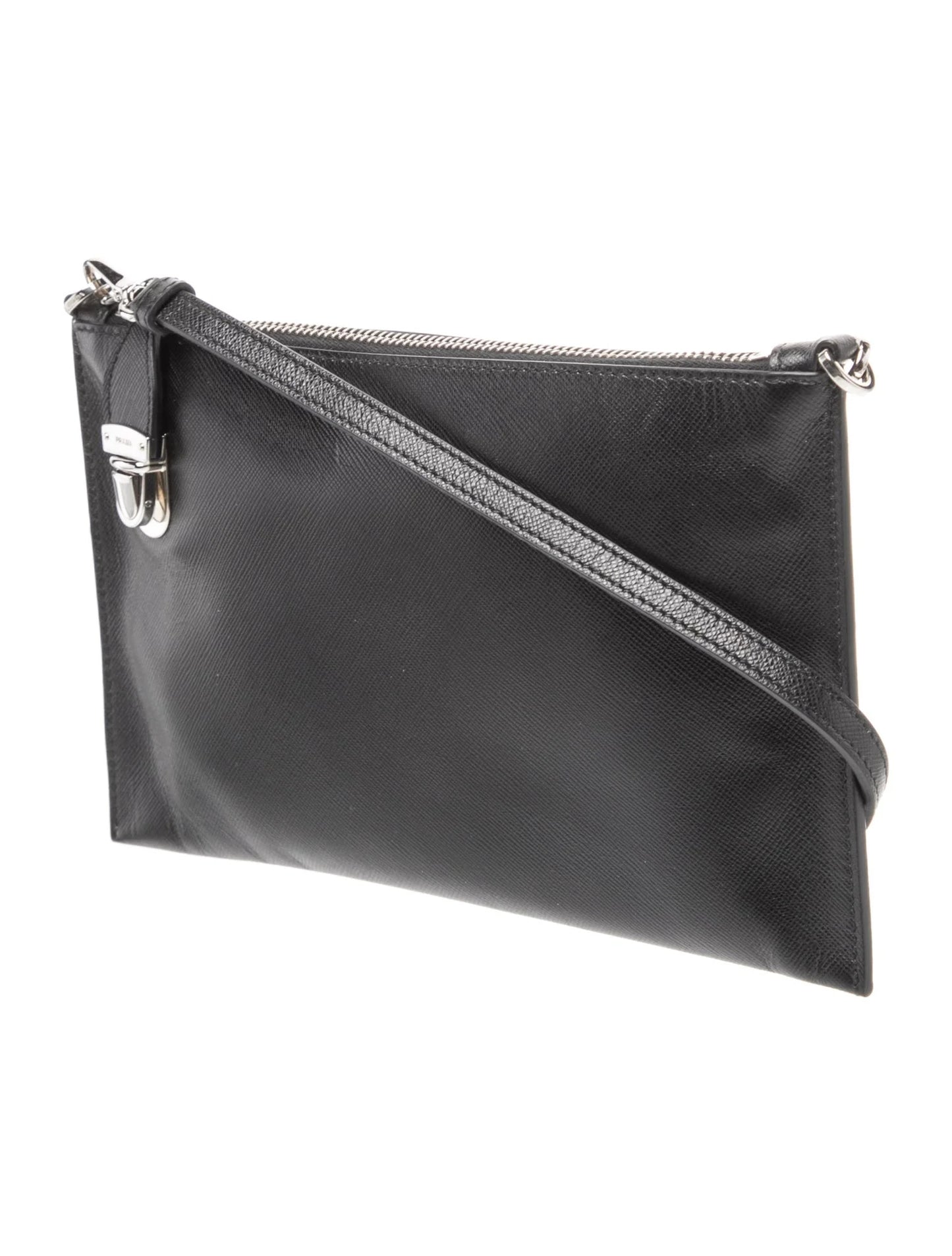 Saffiano Lux Leather Shoulder Bag