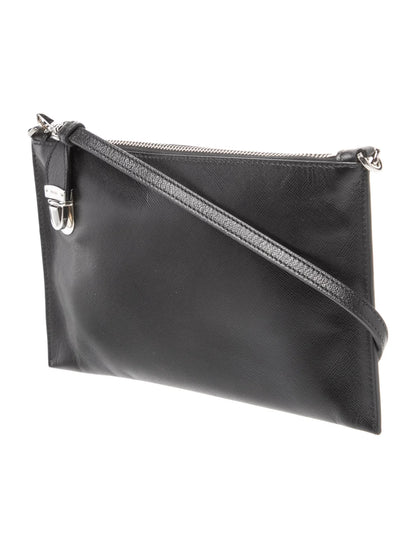Saffiano Lux Leather Shoulder Bag