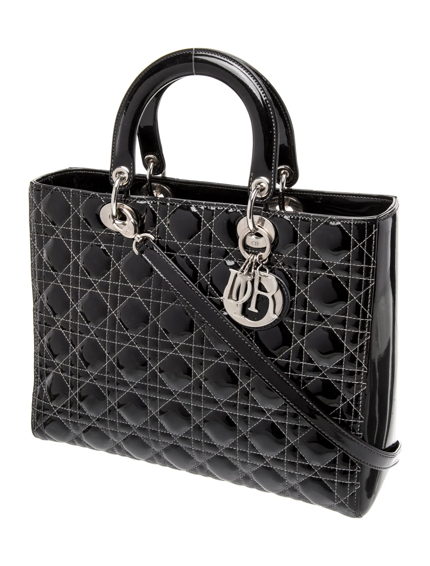 Patent Leather Top Handle Bag