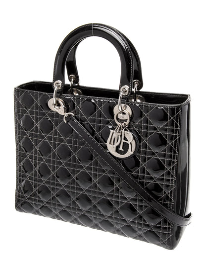 Patent Leather Top Handle Bag