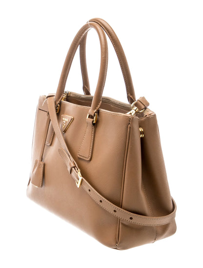 Saffiano Leather Galleria Double Zip Medium