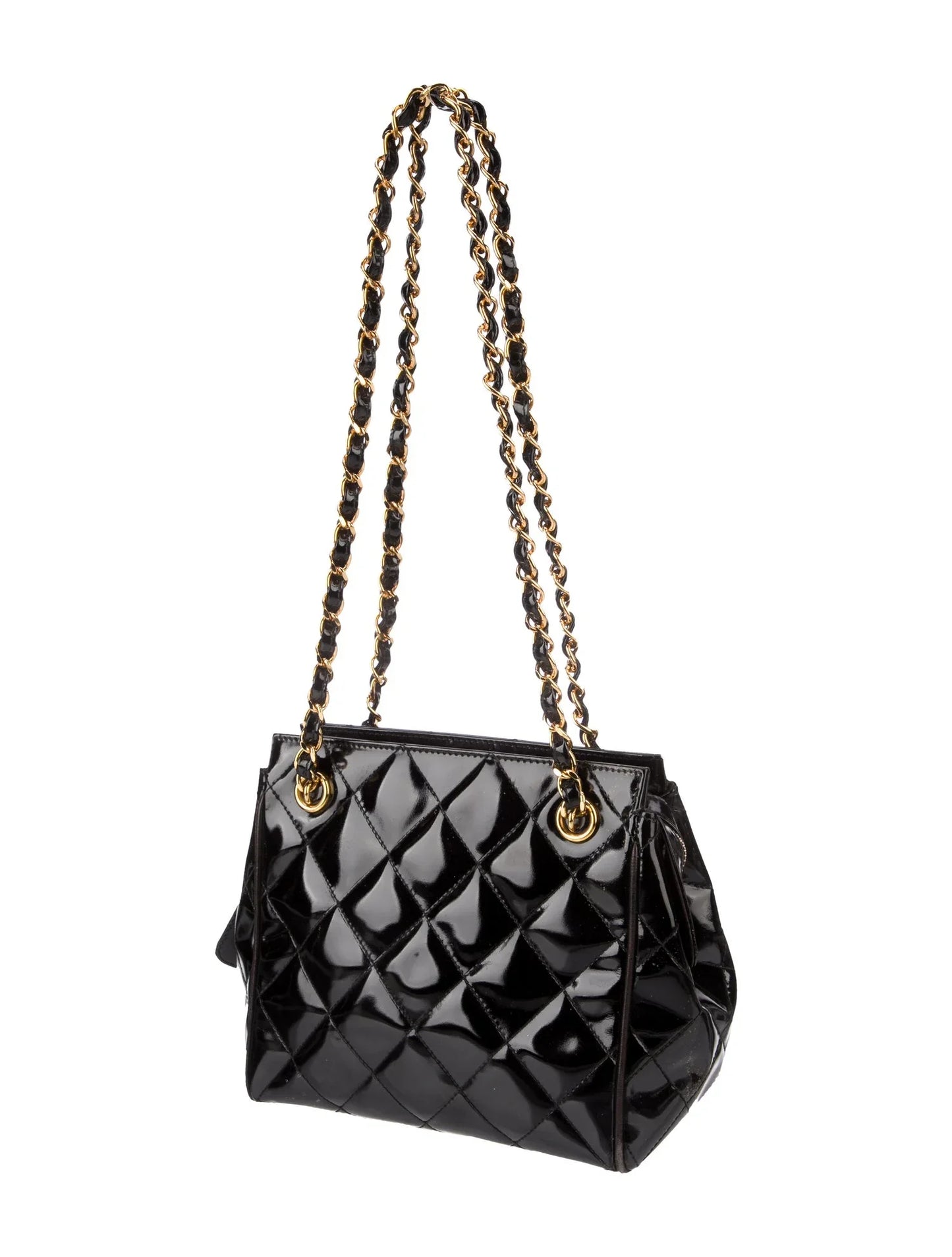 Petit fourre-tout matelassé verni