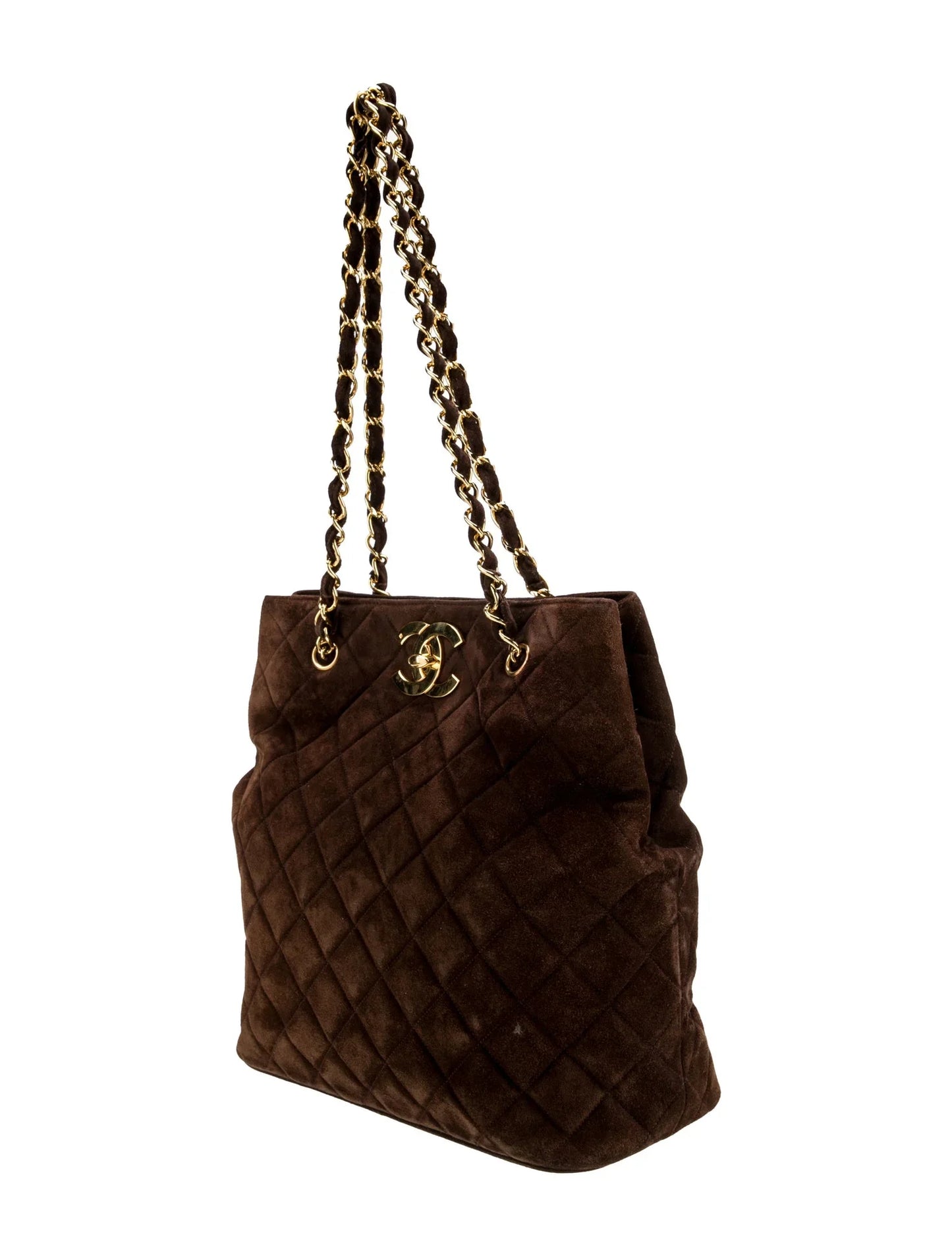 Suede CC Quilted Tote