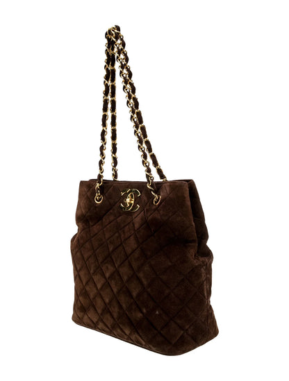 Suede CC Quilted Tote