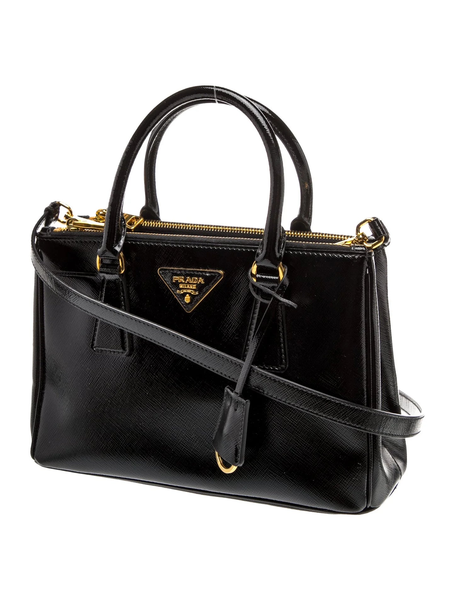 Saffiano Vernice Leather Top Handle Bag
