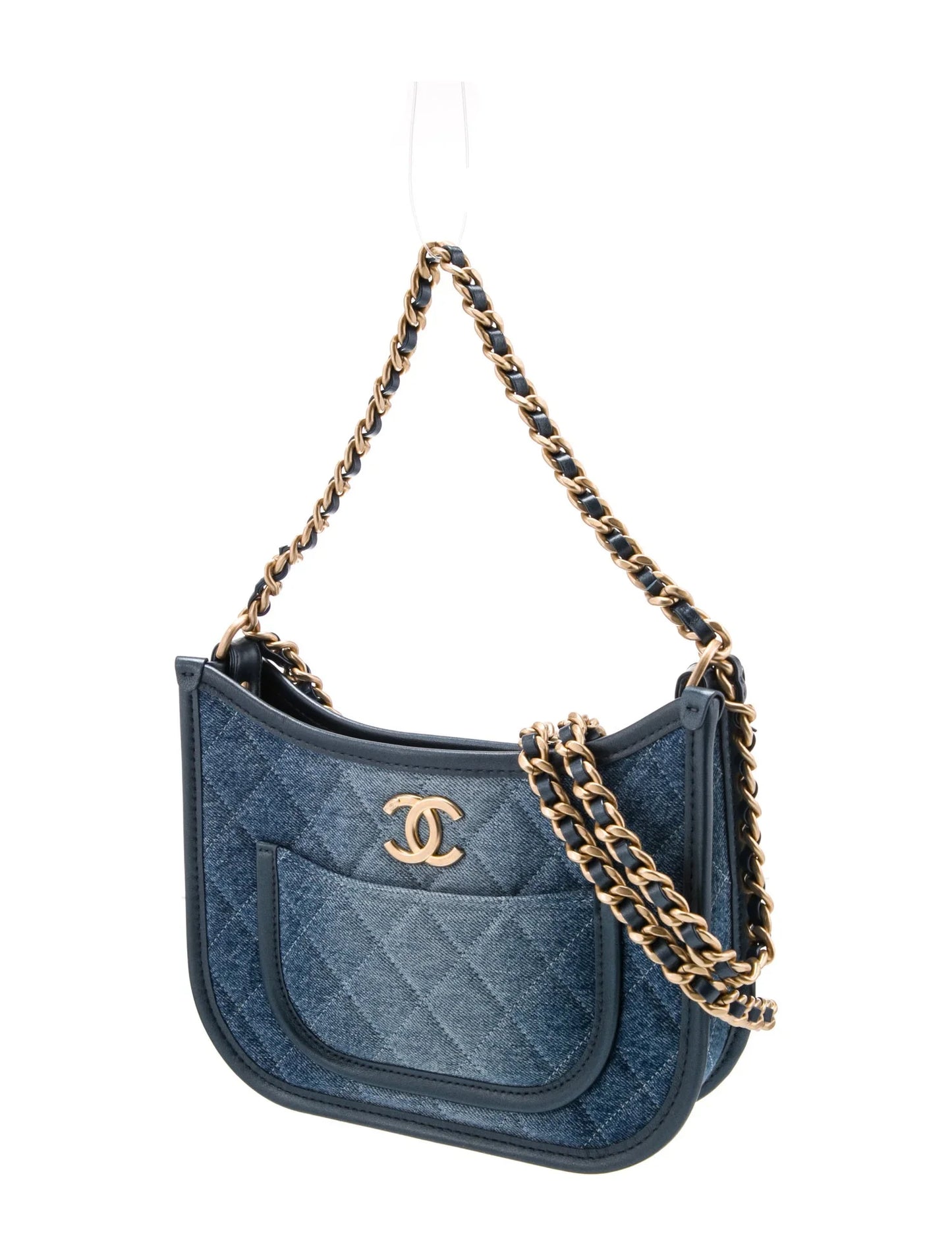 Bolso hobo Chanel de denim acolchado