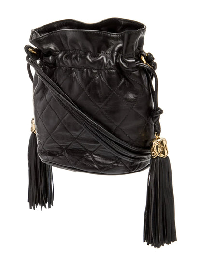 Quilted Tassel Bucket Bag