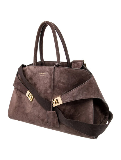 Suede Top Handle Bag Medium