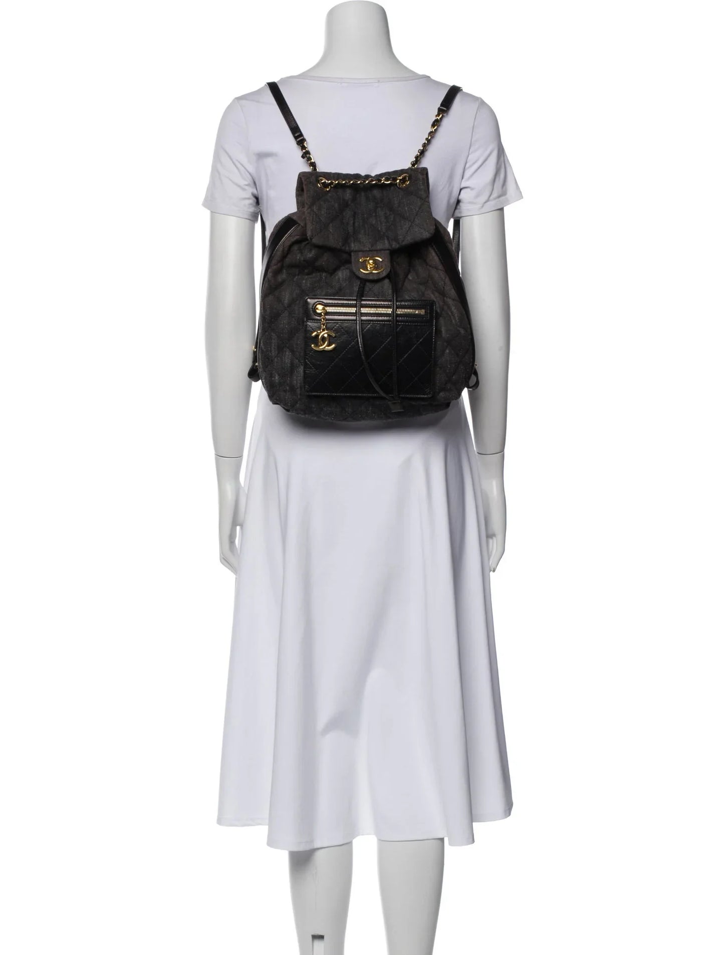 Sac à dos matelassé en jean