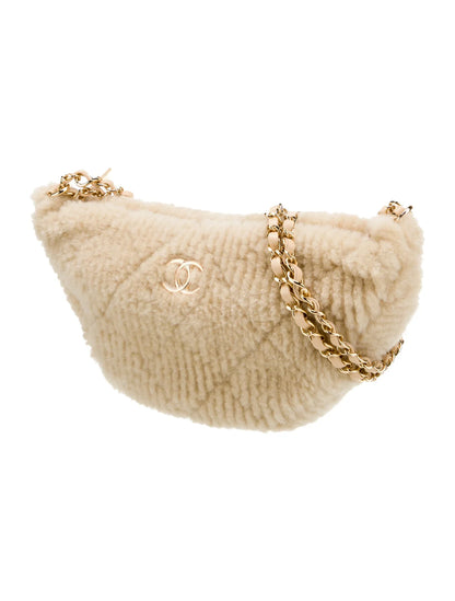Sac hobo Coco Neige en peau lainée 2024