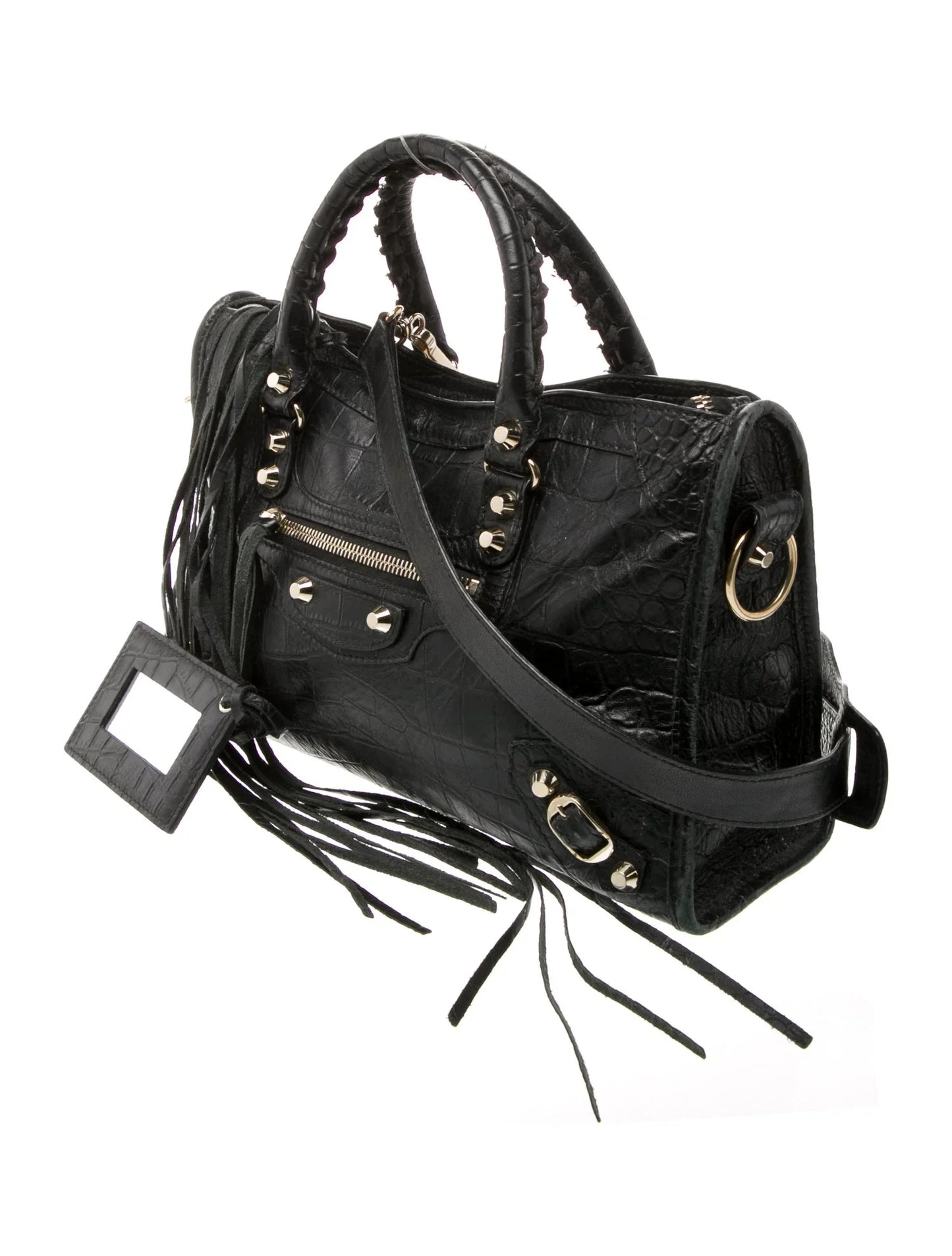 Sac City en cuir gaufré style motocross